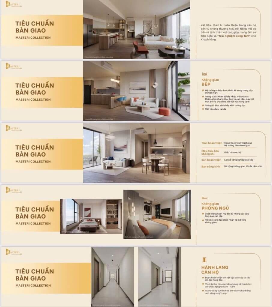 Tiêu chuẩn bàn giao tại phân khu Southern Square